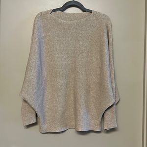 Talulah tan ribbed dolman sweater size large never worn